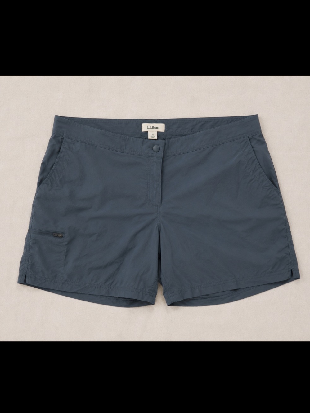 L.L.Bean Comfort Trail Shorts Womens 20 Gray Nylon Stretch Hiking Outdoor